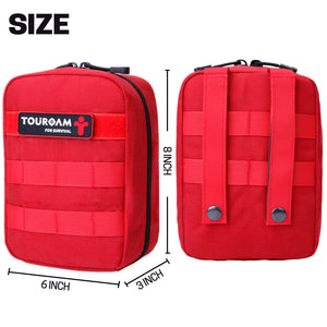 Trauma First Aid Kit - IFAK 1st Aid EDC Med Kit, Tactical Emergency Military Molle Bag First Response Stop The Bleed Kit for Camping Boat