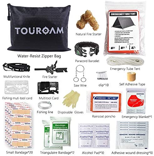 Buy Outdoor Survival First Aid Kit 101 Piece Professional Emergency Survival  Gear Tool for Hunting Hiking Camping Outdoor Adventure Fishing Travel Home  Office Tropical Storms (Khaki) Online at desertcartSeychelles