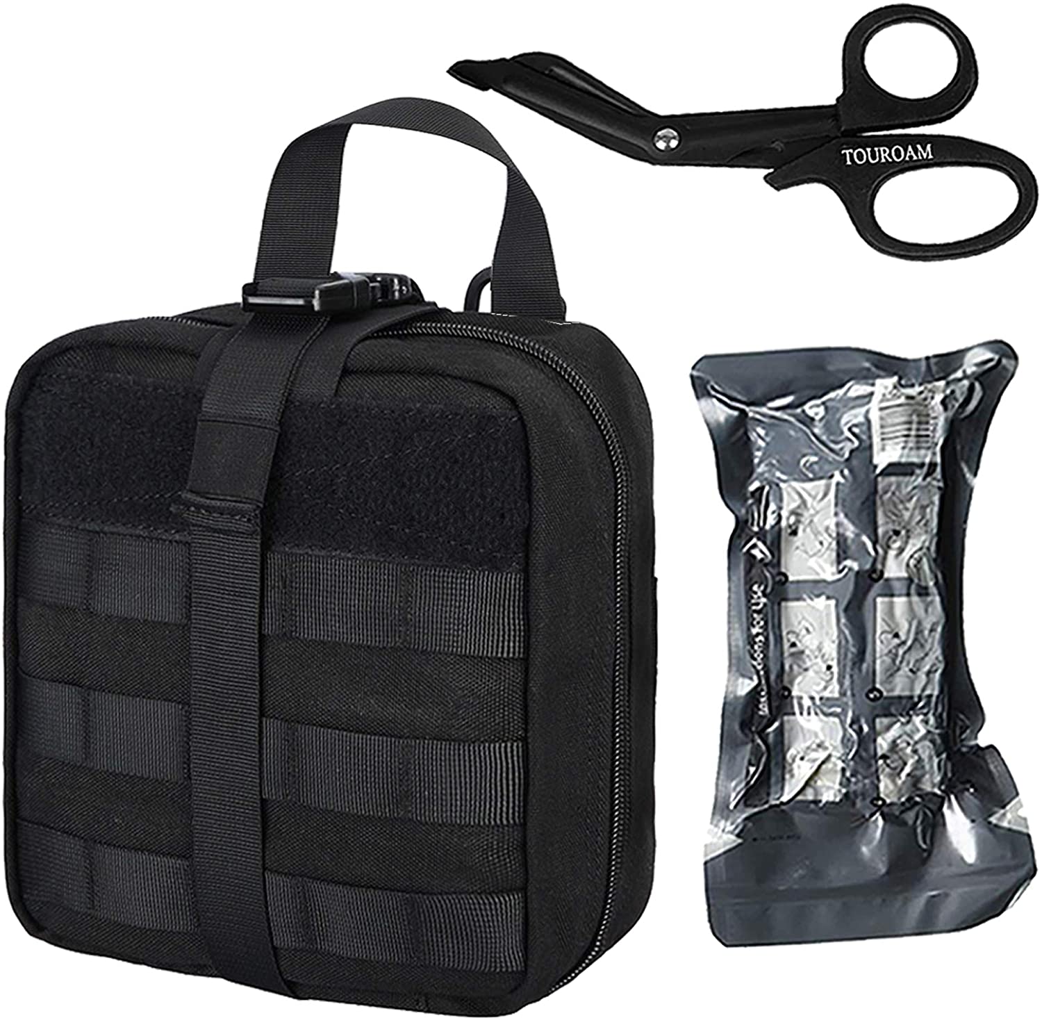 Tactical MOLLE Admin Pouch First Aid Kit-Emergency Survival Trauma Kit –  Touroam