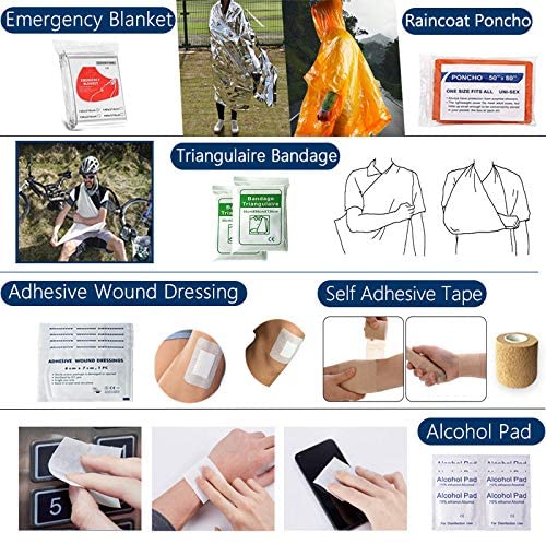 Outdoor First Aid Survival Kit for Adventure Camping Hiking