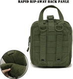 Tactical MOLLE Admin Pouch First Aid Kit-Emergency Survival Trauma Kit-Compact Utility Bag IFAK-EMT EMS Vehicle Travel Camping Medic Kit