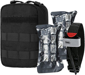 Trauma First Aid Kit, Tactical Bag Military Combat Tourniquet,6 inch Emergency Israeli Bandage,Medical EMT Pouch-Paramedic Sports IFAK Set