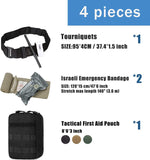 Trauma First Aid Kit, Tactical Bag Military Combat Tourniquet,6 inch Emergency Israeli Bandage,Medical EMT Pouch-Paramedic Sports IFAK Set